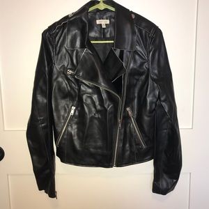 Silence & Noise Faux Leather Moto Jacket